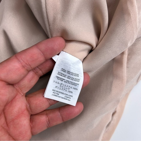 NWT J.crew Bianca rose gold Sequined crepe Top size 10 Black ribbon Bow back - Picture 15 of 16